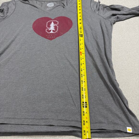 Life is Good Women's Long Sleeve Gray Stanford University‎ Classic Fit XXL - Picture 5 of 7